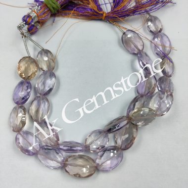 purple ametrine oval bead