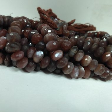 faceted chocolate moonstone