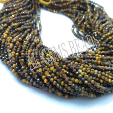 micro tiger eye faceted