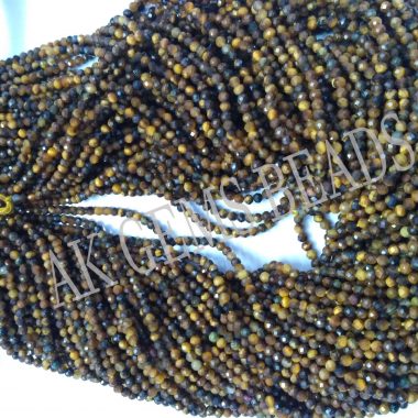 micro tiger eye faceted