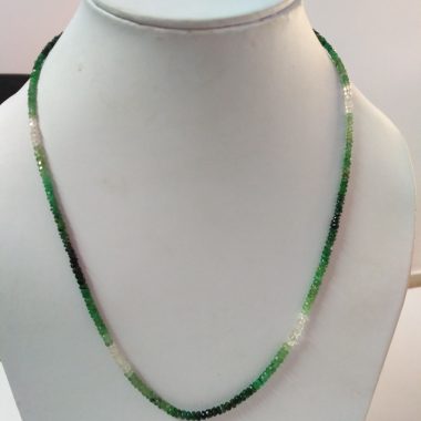 emerald shaded clasp necklace